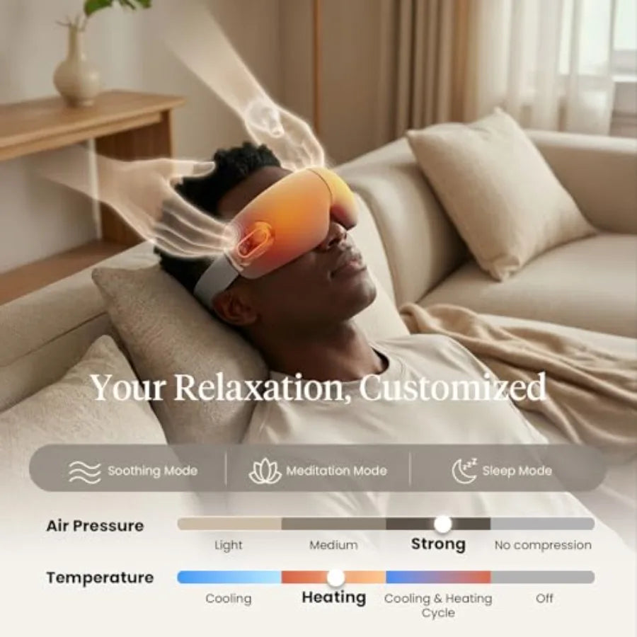 EYEFLOW Eye Massager with Heat and Cooling FSA Eligible and HSA - Semiconductor Cold Compress Eye Mask for Migraines Dry Eyes a