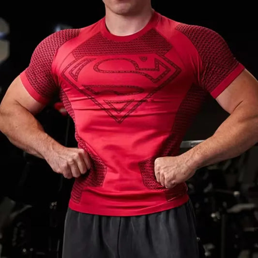 2026 New style Men's High Elastic Quick Dry Sports T-Shirt Tight Workout Breathable Summer Gym Trendy Short sleev tops sudadera