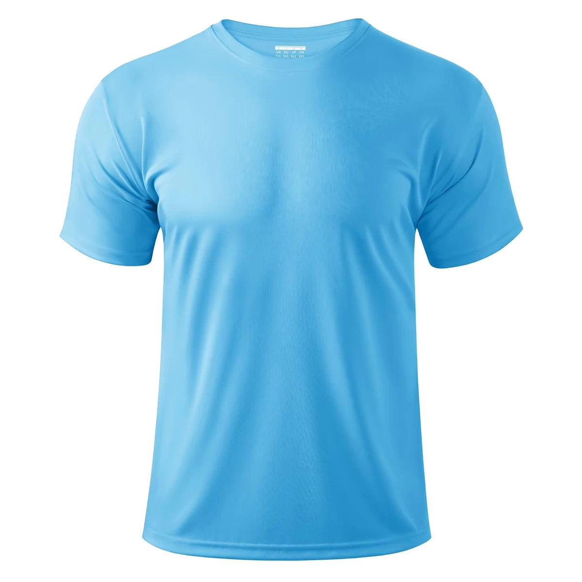 UPF 50+ UV Shirt Men's Round Neck Short Sleeve Basic Summer Casual T-shirt Gym Fitness Running Swim Quick Dry Tee Tops