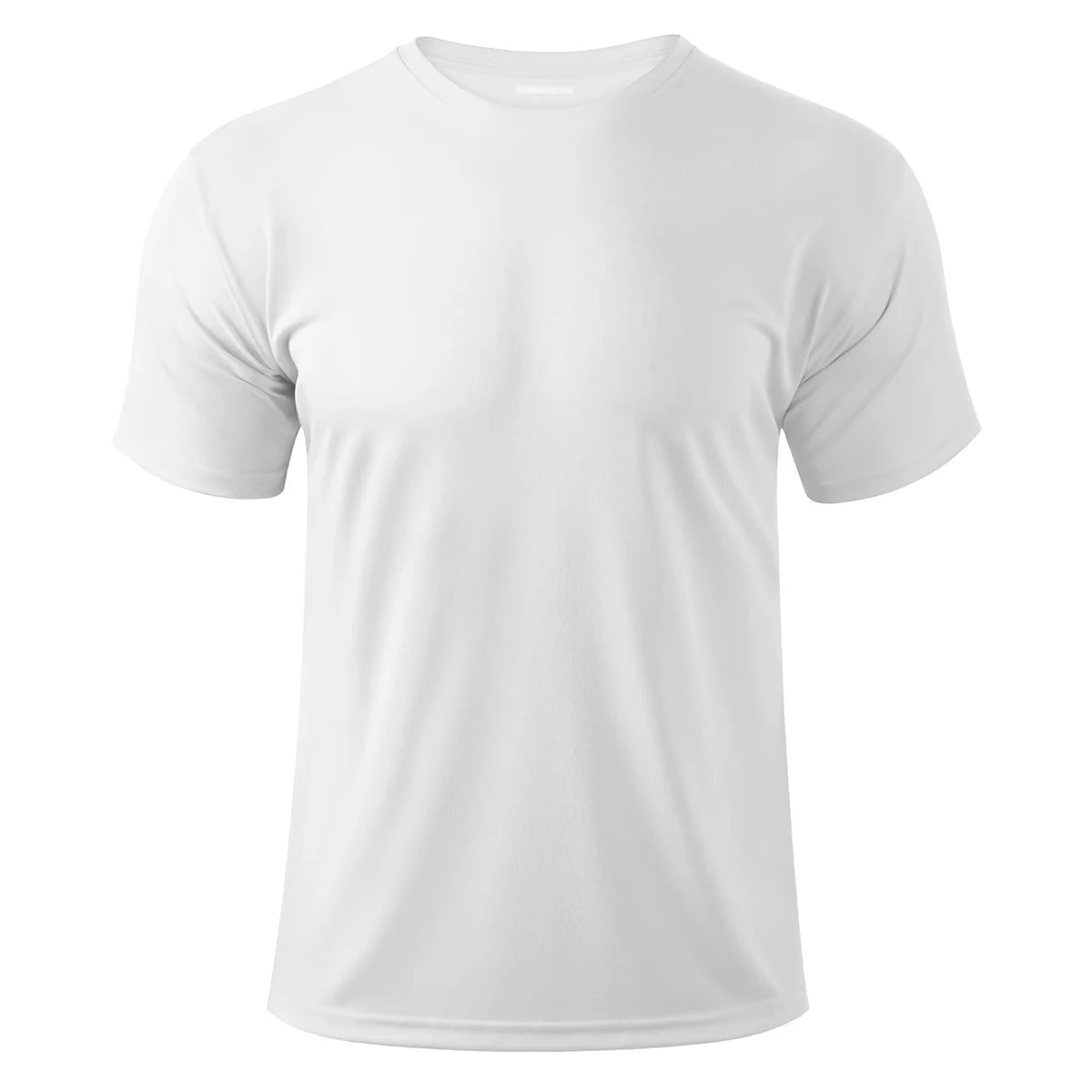 UPF 50+ UV Shirt Men's Round Neck Short Sleeve Basic Summer Casual T-shirt Gym Fitness Running Swim Quick Dry Tee Tops