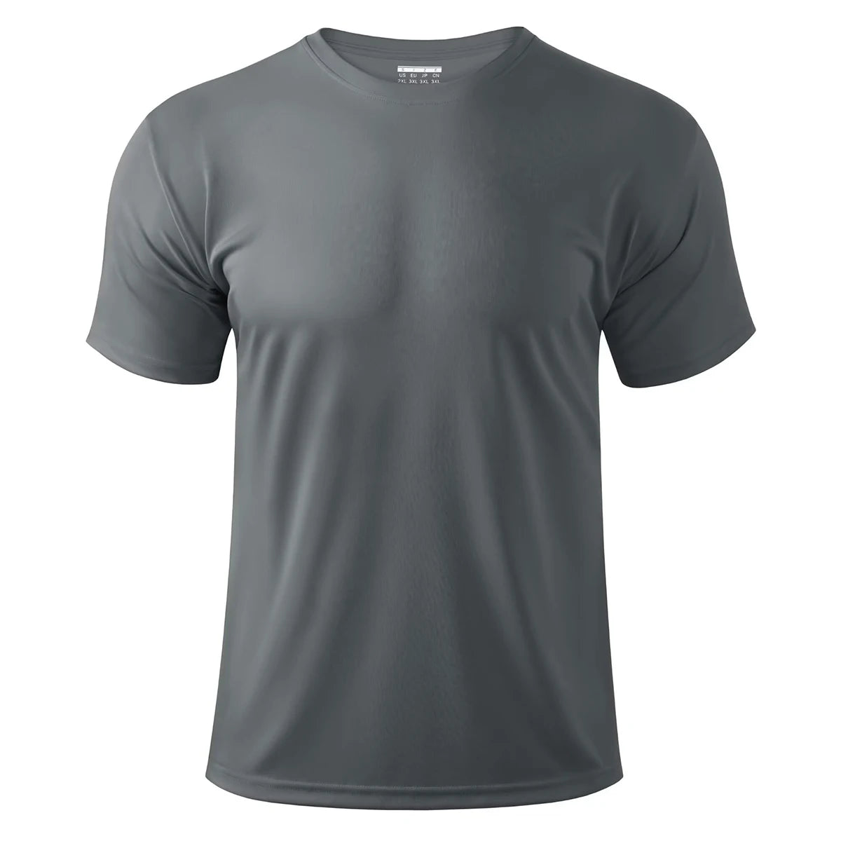 UPF 50+ UV Shirt Men's Round Neck Short Sleeve Basic Summer Casual T-shirt Gym Fitness Running Swim Quick Dry Tee Tops