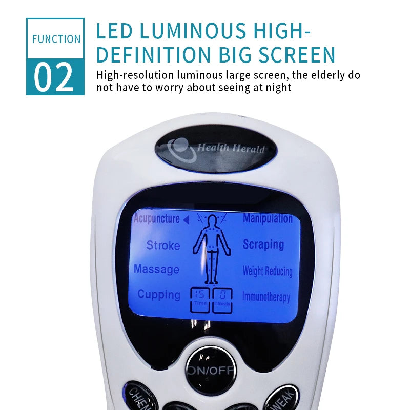 Tens Machine Physiotherapy Electronic Pulse Muscle Stimulator Relax Neck Back Shoulder Hand Pain Relief Electrotherapy
