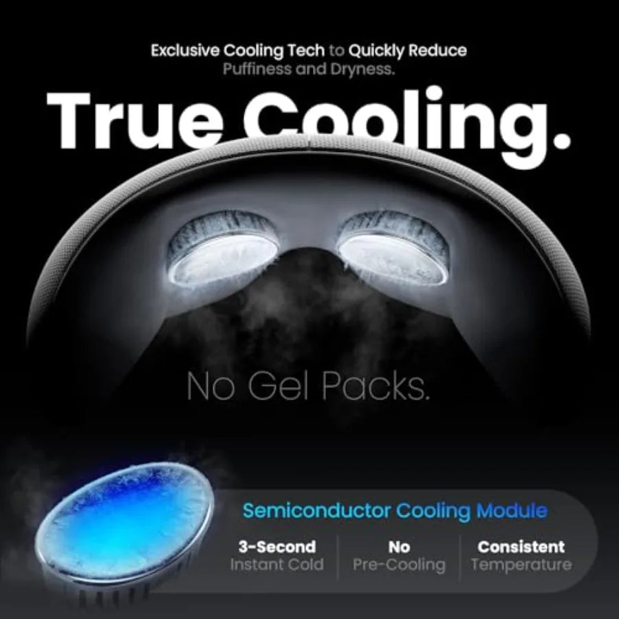 EYEFLOW Eye Massager with Heat and Cooling FSA Eligible and HSA - Semiconductor Cold Compress Eye Mask for Migraines Dry Eyes a