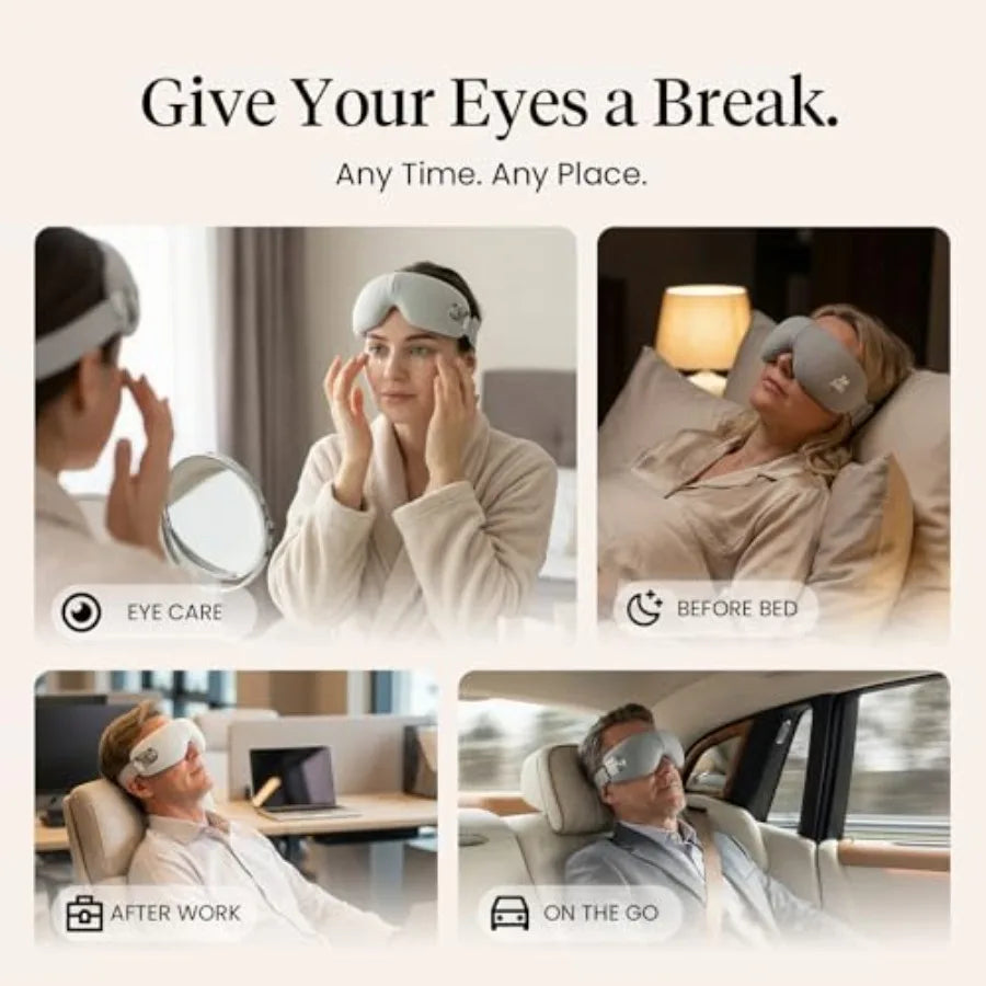 EYEFLOW Eye Massager with Heat and Cooling FSA Eligible and HSA - Semiconductor Cold Compress Eye Mask for Migraines Dry Eyes a